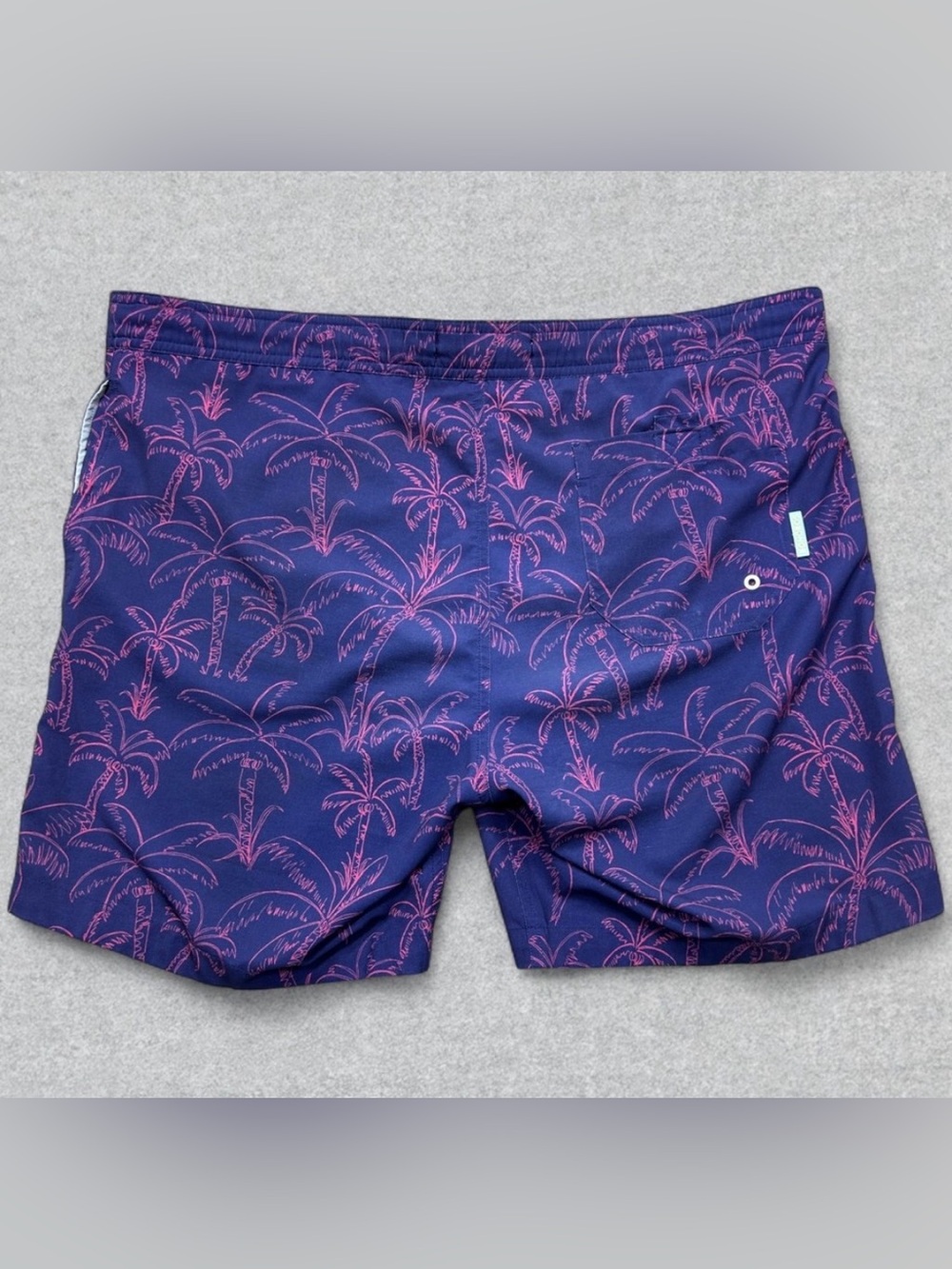 🌴 Bonobos Navy Blue Swim Trunks with Pink Palm Print - Size Medium - Picture 5 of 9